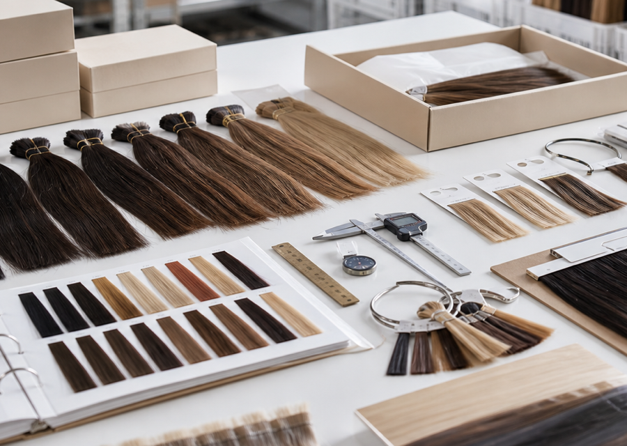 Hair extension quality control table